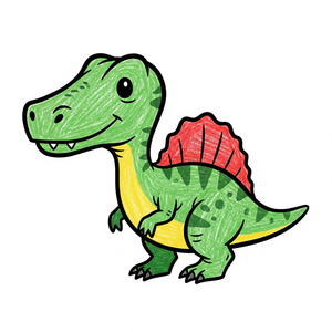 Baby Spinosaurus with a Tiny, Cute Sail